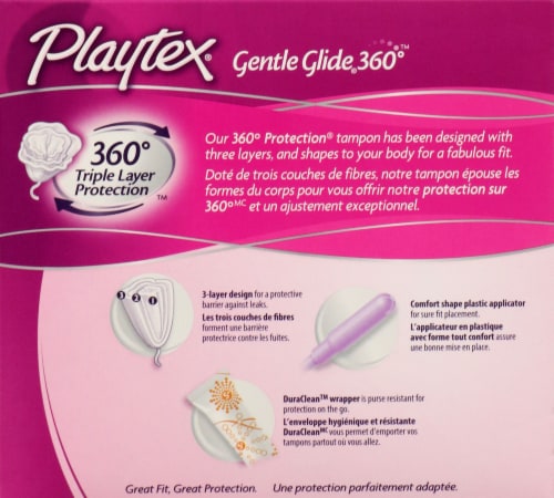 Playtex Simply Gentle Glide Super Plus Absorbency Tampons Perspective: back