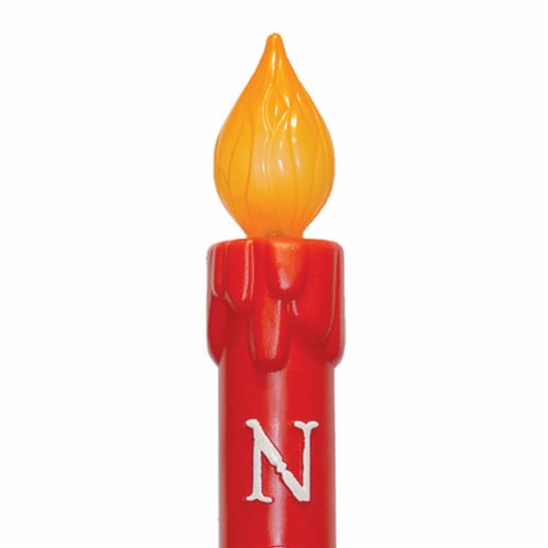 Union Christmas Illuminated Lighted 39 Inch Noel Candle with Cord and Light, Red Perspective: back