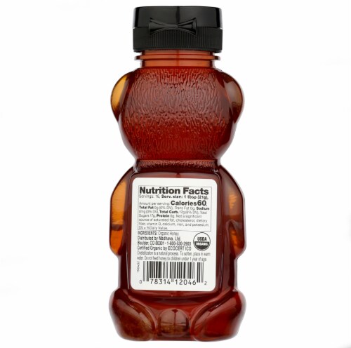 Madhava Organic Honey Bear Perspective: back