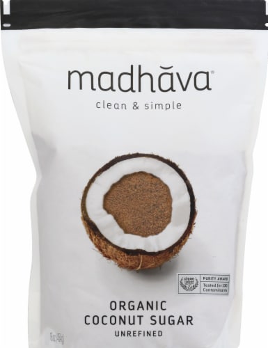 Madhava Organic Pure and Unrefined Coconut Sugar Perspective: back