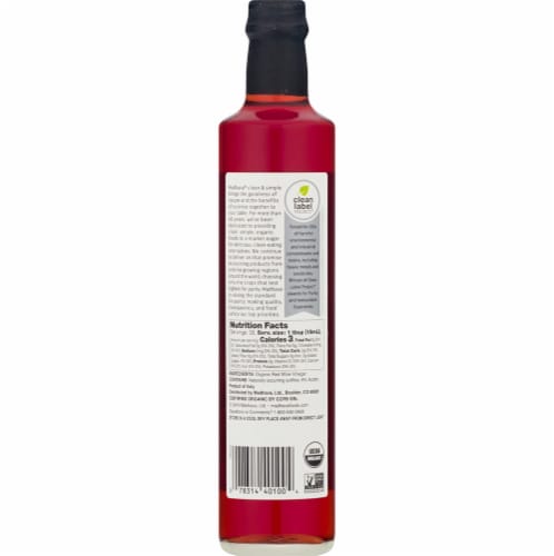 Madhava® Organic Red Wine Vinegar Perspective: back