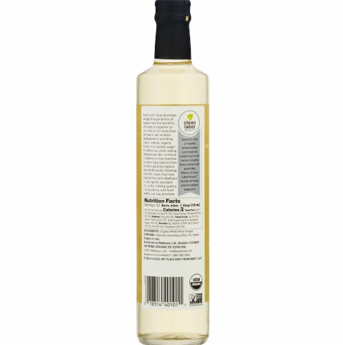 Madhava Organic White Wine Vinegar Perspective: back
