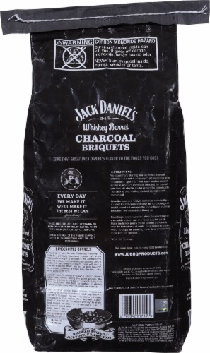 Jack Daniel's 8 Lb. Whiskey Barrel Charcoal Briquets 1795 Perspective: back