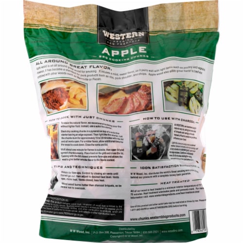 Western® Apple BBQ Cooking Chunks Perspective: back