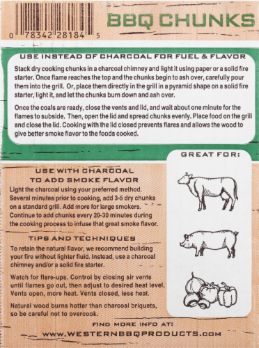 Western® Apple BBQ Cooking Chunks Perspective: back