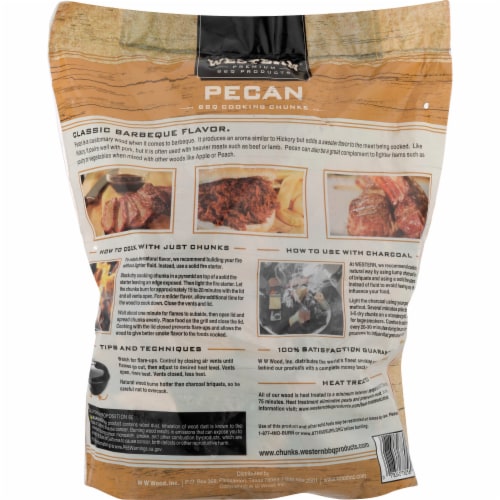 Western® BBQ Cooking Chunks - Pecan - 19.75 lb Perspective: back
