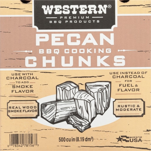 Western® Pecan BBQ Cooking Chunks Perspective: back