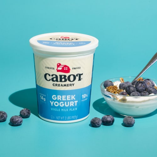 Cabot Creamery Whole Milk Plain Greek Yogurt Perspective: back