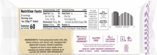 Cabot® Lite 75% White Sharp Cheddar Block Cheese Perspective: back
