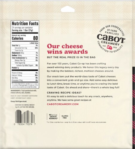 Cabot® Vermont Serously Sharp Cheddar Cheese Perspective: back