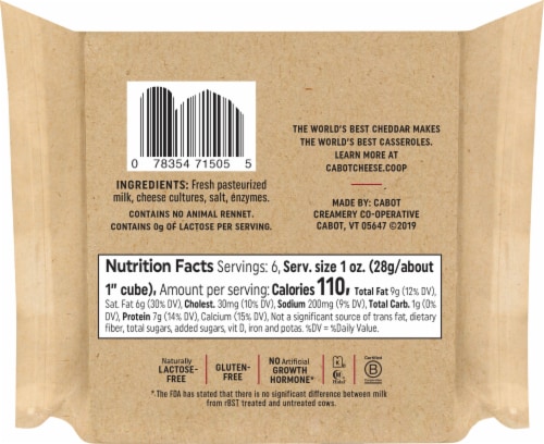 Cabot® Orne Meadows Vermont Original Cheese Perspective: back