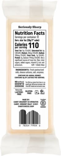 Cabot® Hunter White Seriously Sharp Cheddar Cheese Bar Perspective: back