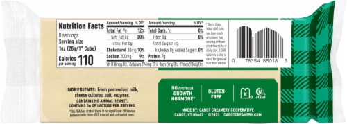 Cabot® Vermont Sharp White Cheddar Cheese Perspective: back