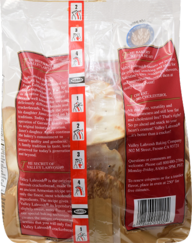 Valley Lahvosh Original Hearts Crackerbread Perspective: back