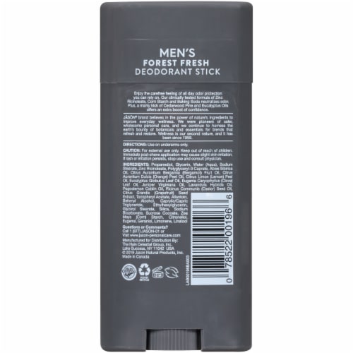 Jason® Men's Forest Fresh Deodorant Stick Perspective: back