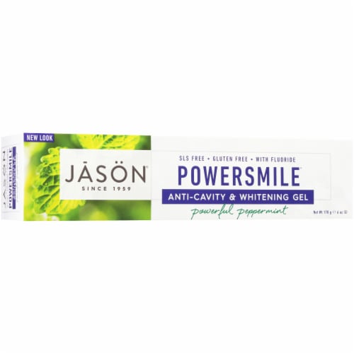 Jason Power Smile Peppermint Anti-Cavity & Whitening Gel Toothpaste Perspective: back