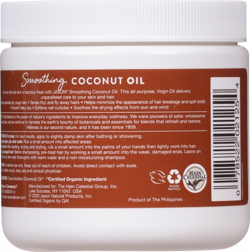 Jason Smoothing Unrefined Coconut Oil Perspective: back