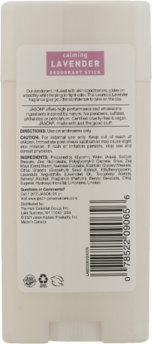 Jason Calming Lavender Natural Deodorant Stick Perspective: back