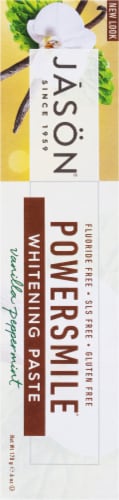 Jason® Power Smile Vanilla Peppermint Whitening Toothpaste Perspective: back