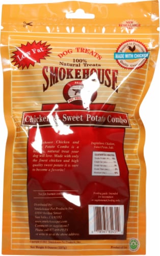 Smokehouse Chicken & Sweet Potato Combo Natural Dog Treats Perspective: back