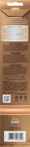 Gonesh® Extra Rich Sandalwood Incense Sticks Perspective: back