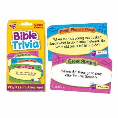 Trend Enterprises Bible Trivia Challenge Cards T-24702 Perspective: back