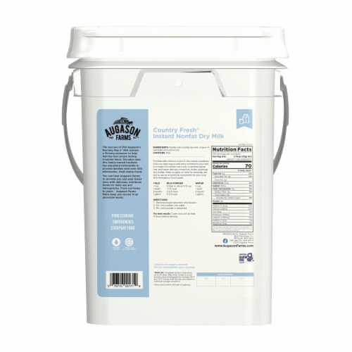 Augason Farms Country Fresh Instant Nonfat Dry Milk Perspective: back