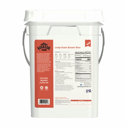 Augason Farms Long Grain Brown Rice Perspective: back