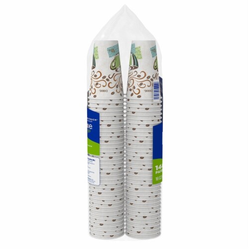 Dixie PerfecTouch Insulated Hot/Cold Paper Cups, Coffee Haze, 16 Oz (144 Count) Perspective: back