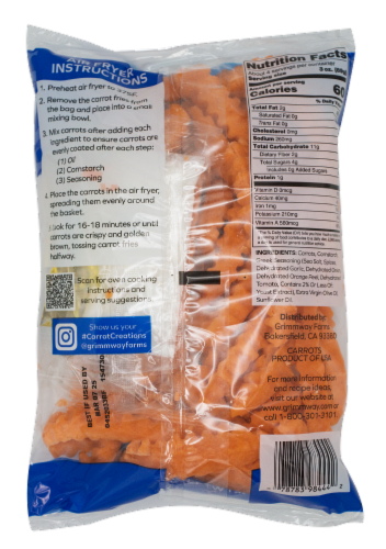 Grimmway Farms® Carrot Creations® Mediterranean Herb Carrot Fries Air Fryer Kit Perspective: back