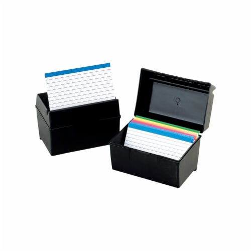 Oxford™ FILE,CARD,PLAS,5X8,BK 01581 Perspective: back