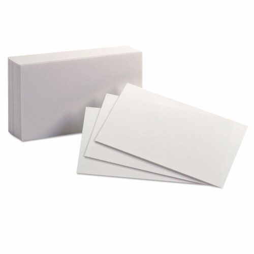 Oxford Index Cards 3 X5 100/Pkg-Blank White Perspective: back