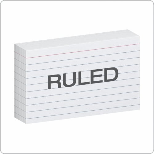 Oxford® Esselte Ruled Index Cards - White Perspective: back