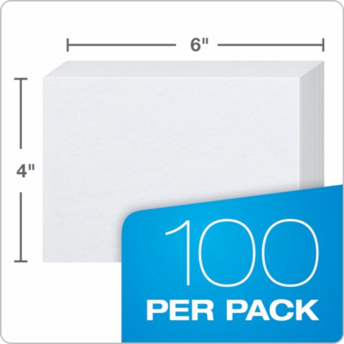 Oxford® Blank Index Cards - White Perspective: back