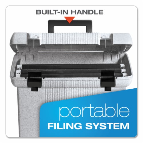 Pendaflex PortFile Large Portable File Box - Granite Perspective: back