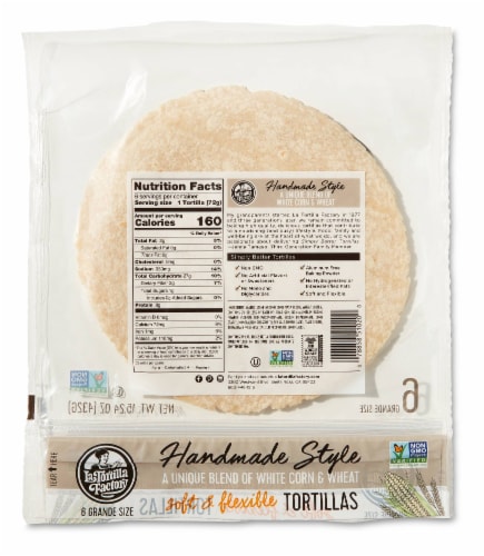 La Tortilla Factory Soft and Flexible Handmade Style Tortillas Perspective: back