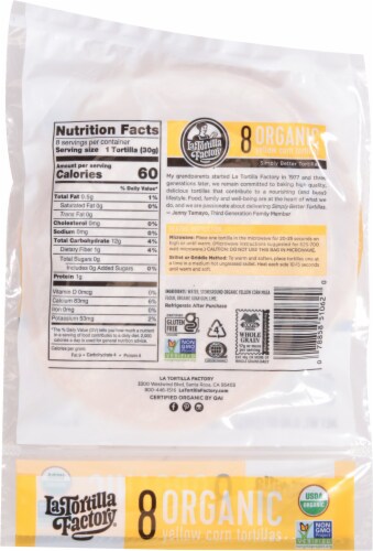 La Tortilla Yellow Corn Organic Tortillas 8ct Perspective: back