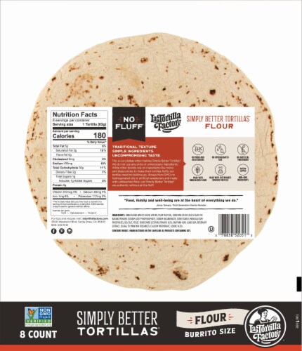 La Tortilla Factory® Simply Better Flour Burrito Tortillas Perspective: back