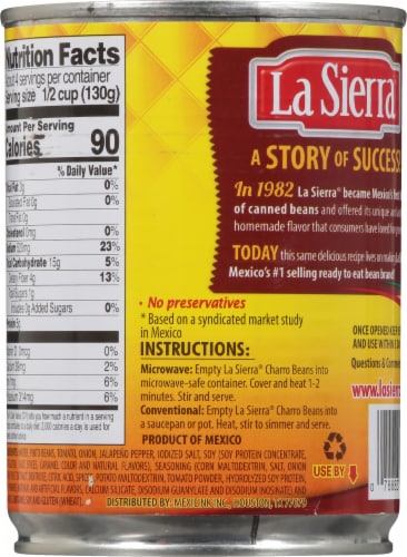 La Sierra® Premium Charro Beans Perspective: back