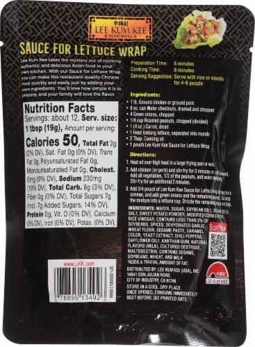 Lee Kum Kee Lettuce Wrap Sauce Perspective: back
