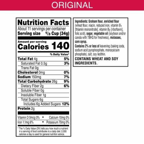 Kellogg's® Graham Cracker Original Crumbs Perspective: back