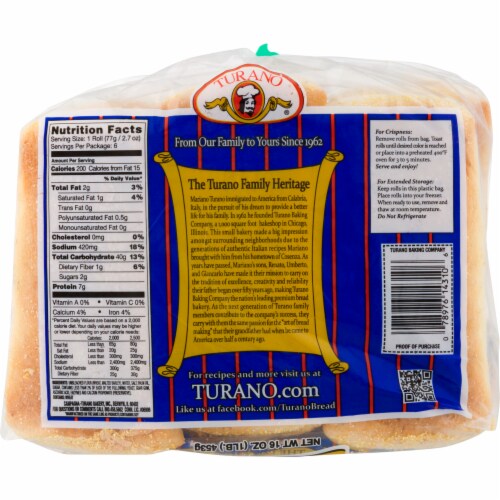 Turano® French Rolls Perspective: back