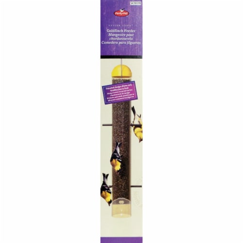 Perky-Pet 18 In. 2 Lb. Capacity Yellow Upside-Down Thistle Feeder 399-6 Perspective: back