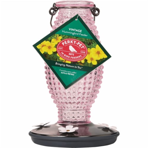Perky-Pet® Vintage Hummingbird Feeder - Pink Perspective: back
