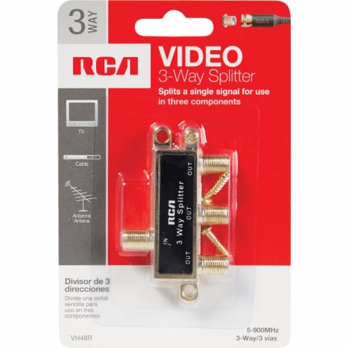 RCA 3-Way Coaxial Splitter VH48R Perspective: back