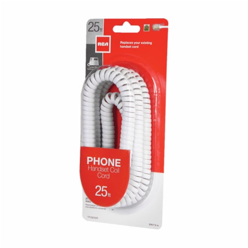 RCA 25 Ft. White Phone Cord TP282WR Perspective: back