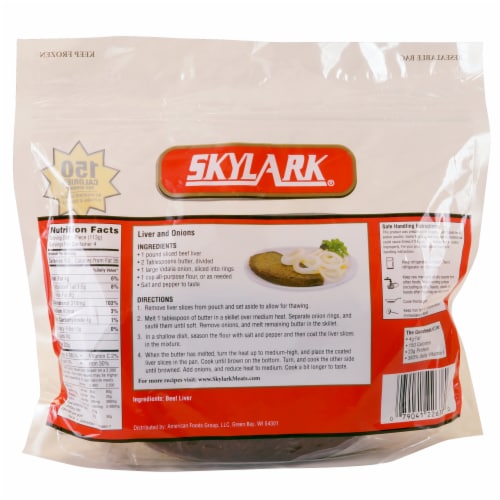 Skylark® Sliced Beef Liver Perspective: back
