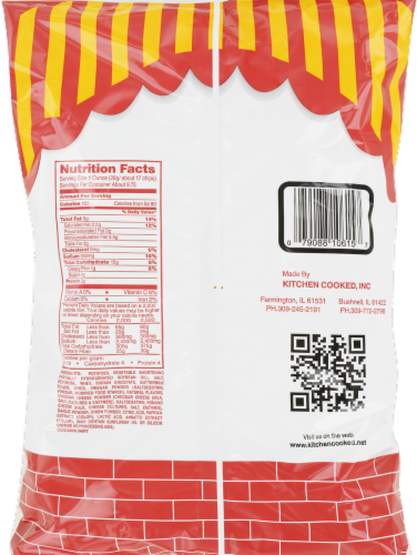 Kitchen Cooked Spicy Louisiana Style Tangy Hot Sauce Flavored Potato Chips Perspective: back