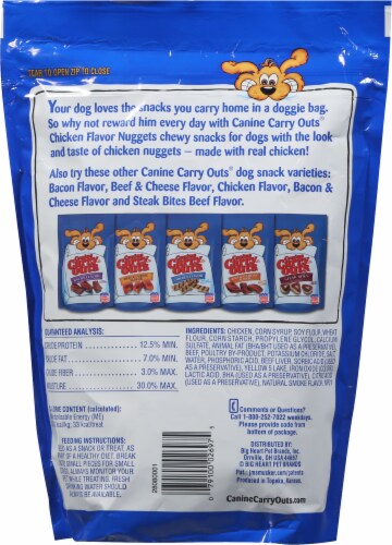 Canine Carry Outs® Chicken Flavor Nuggets Dog Treats Perspective: back