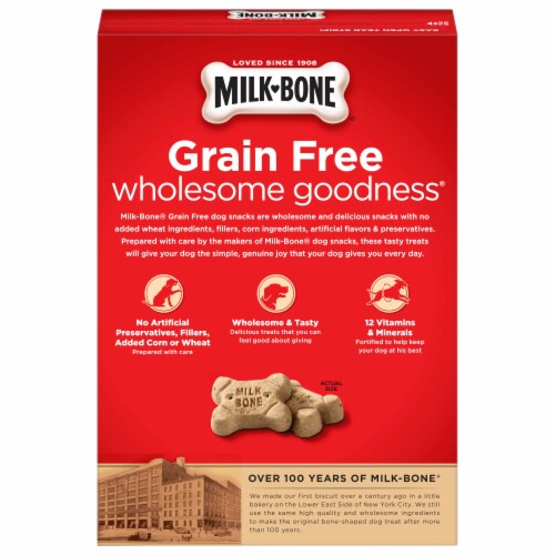 Milk-Bone Grain Free Small Biscuits Dog Snacks Perspective: back